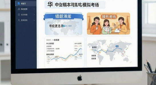 中级经济师华云题库错题本与模拟考场功能界面