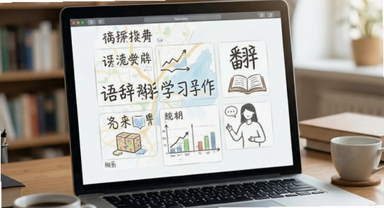 语辞翻译学习与工作多场景使用图