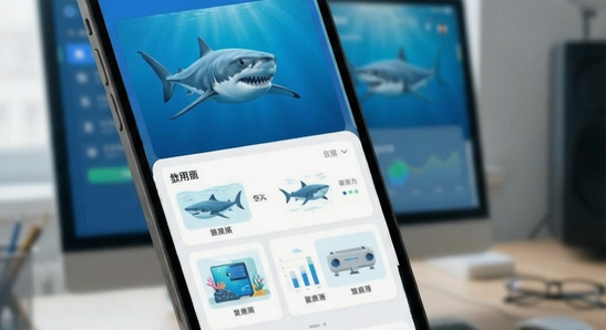 鲨鱼灵工应用主界面展示图