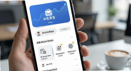 AI生意宝移动端首页功能展示图