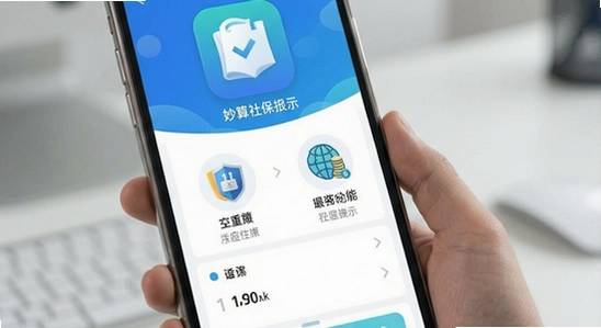 妙算社保app主界面功能展示图