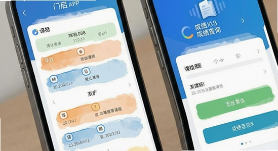 融合门户app课表与成绩查询界面