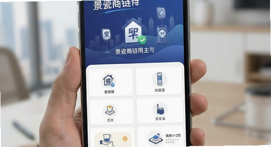 景瓷商链应用主界面展示