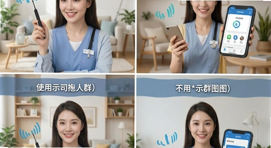 670*360的小慧管家在不同人群场景下的使用示意图