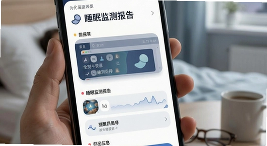 睡眠助手睡眠监测报告界面