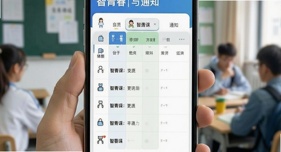 智青春课表与通知界面展示