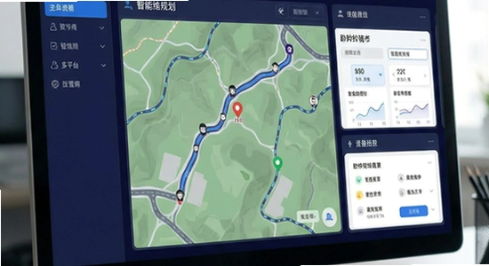 盼羚骑士智能路线规划与多平台订单聚合界面