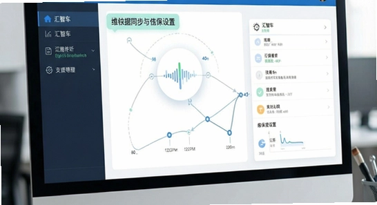汇智车多设备数据同步与维保提醒设置界面