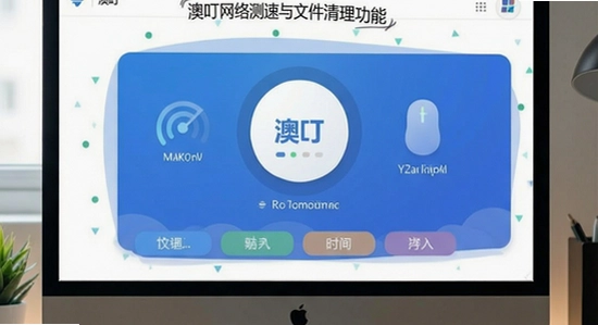 澳叮网络测速与文件清理功能界面
