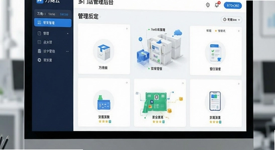 万商云多门店管理后台展示 670x360