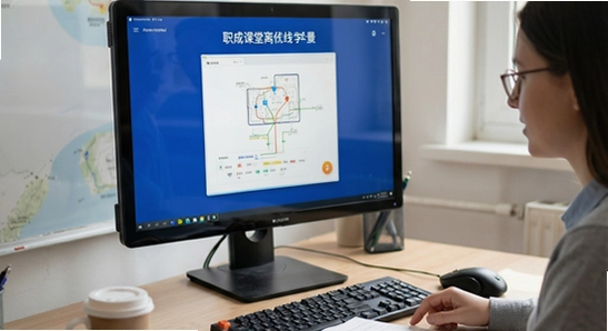 职成课堂离线学习场景图