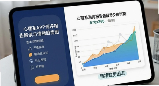 心理系APP测评报告解读与情绪趋势图_670x360