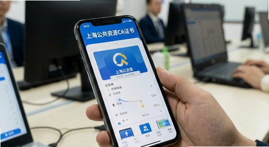 上海公共资源CA证书移动端操作场景