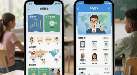 �ǻ۽�ѧapp���ɫʹ�ó���չʾ