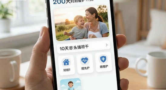 三十天时刻智护应用主界面展示