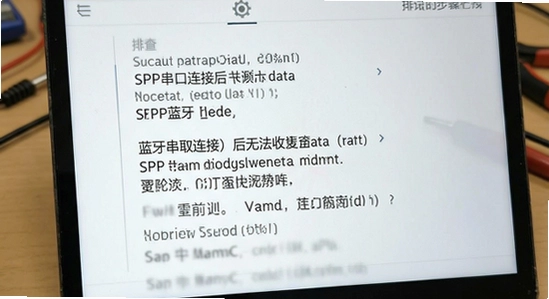 SPP蓝牙串口连接后无法收发数据排查步骤