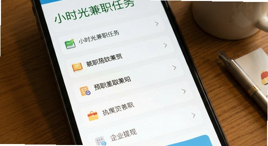 小时光兼职任务列表与提现界面