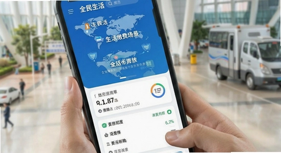 全民生活商旅出行与生活缴费场景图