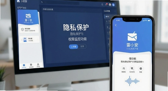 670*360 雷小安隐私保护与权限监控功能界面