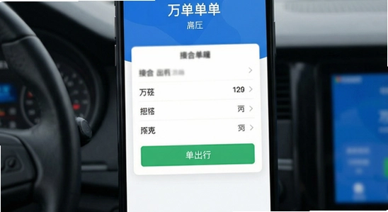 万合出行司机端APP主界面接单大厅展示图