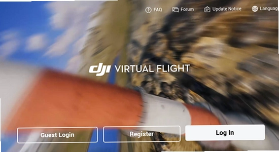 DJI Virtual Flight下载页面截图,色彩丰富 无水印 宣传图