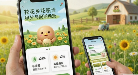 花乡花会员积分与配送场景图