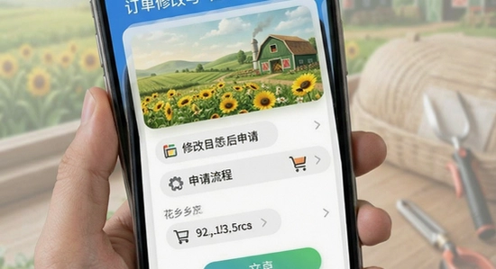 花乡花APP订单修改与售后申请流程