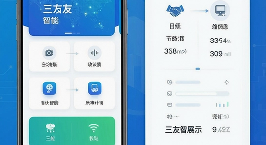 三友智能app主界面功能展示图