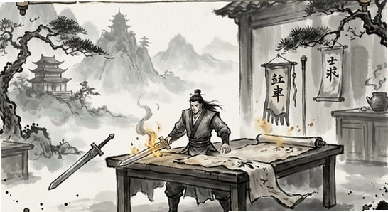 邪剑江湖风云录挂机修炼场景图