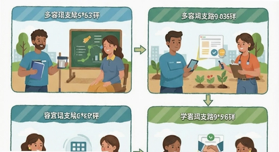 670*360艺容社区多场景使用人群示意图