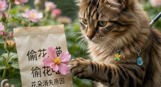 偷花喵花朵消失原因