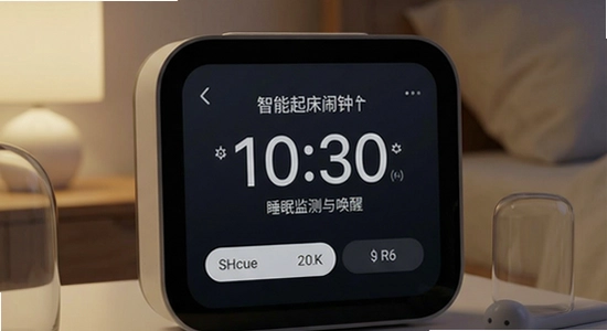 智能起床闹钟睡眠监测与唤醒设置界面