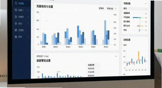 麦滴流量版流量统计报表与管控设置界面