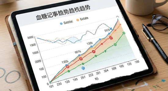血糖记事本数据趋势图表展示