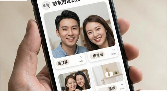 触友附近交友界面展示