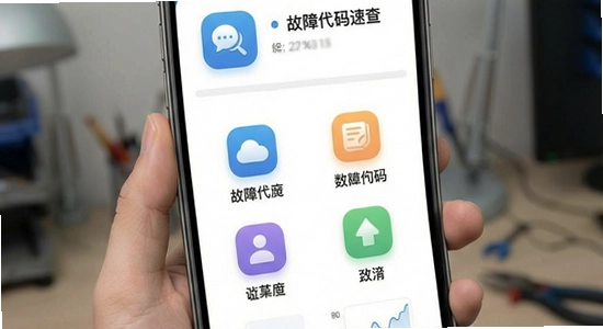 故障代码速查App主界面功能展示图