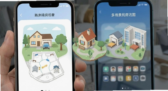 多场景找房应用示意图