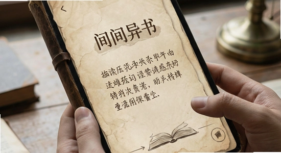 纸间异书阅读界面展示
