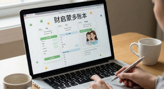 财启蒙家庭多账本使用场景图