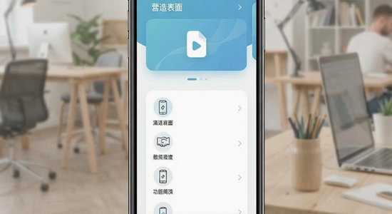 营造简行APP主界面功能展示图