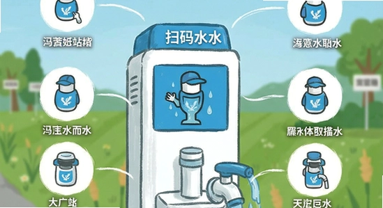 人人水站扫码取水操作流程图