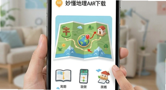 妙懂地理AR互动与离线地图包下载界面展示 670x360