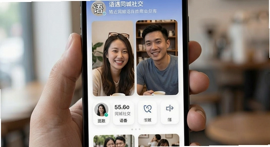 670*360 附近语遇同城社交界面展示