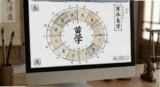 寅沐易学排盘界面展示