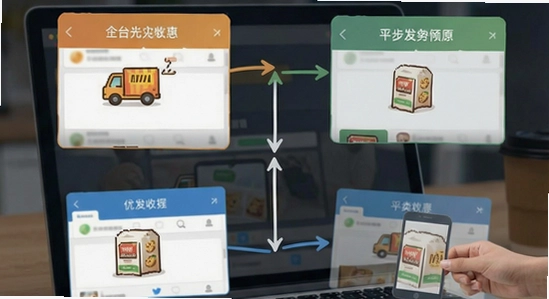 外卖平台优惠券分发机制示意图