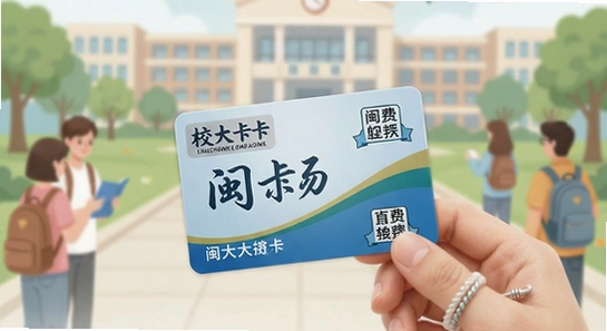 闽大通校园卡绑定与消费场景示意图