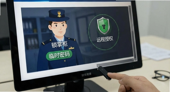 锁掌柜临时密码与远程授权操作界面