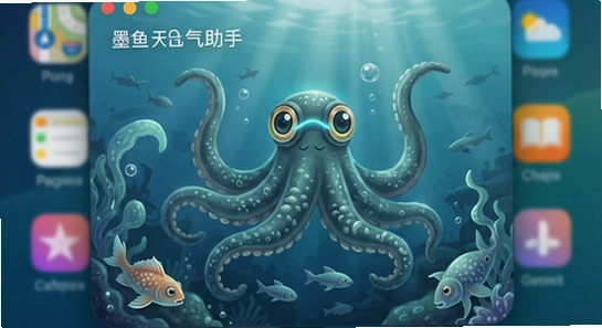 墨鱼天气助手桌面小组件效果