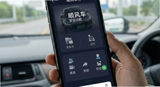 顺风车出行安全功能界面展示