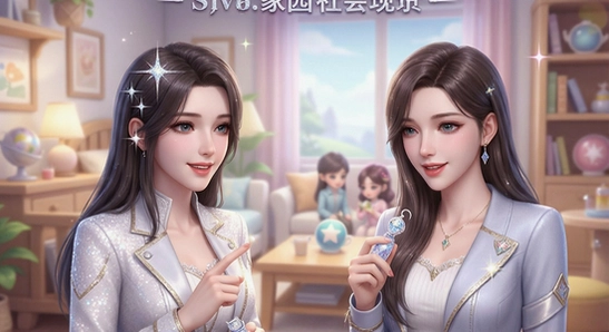 以闪亮之名家园社交场景展示
